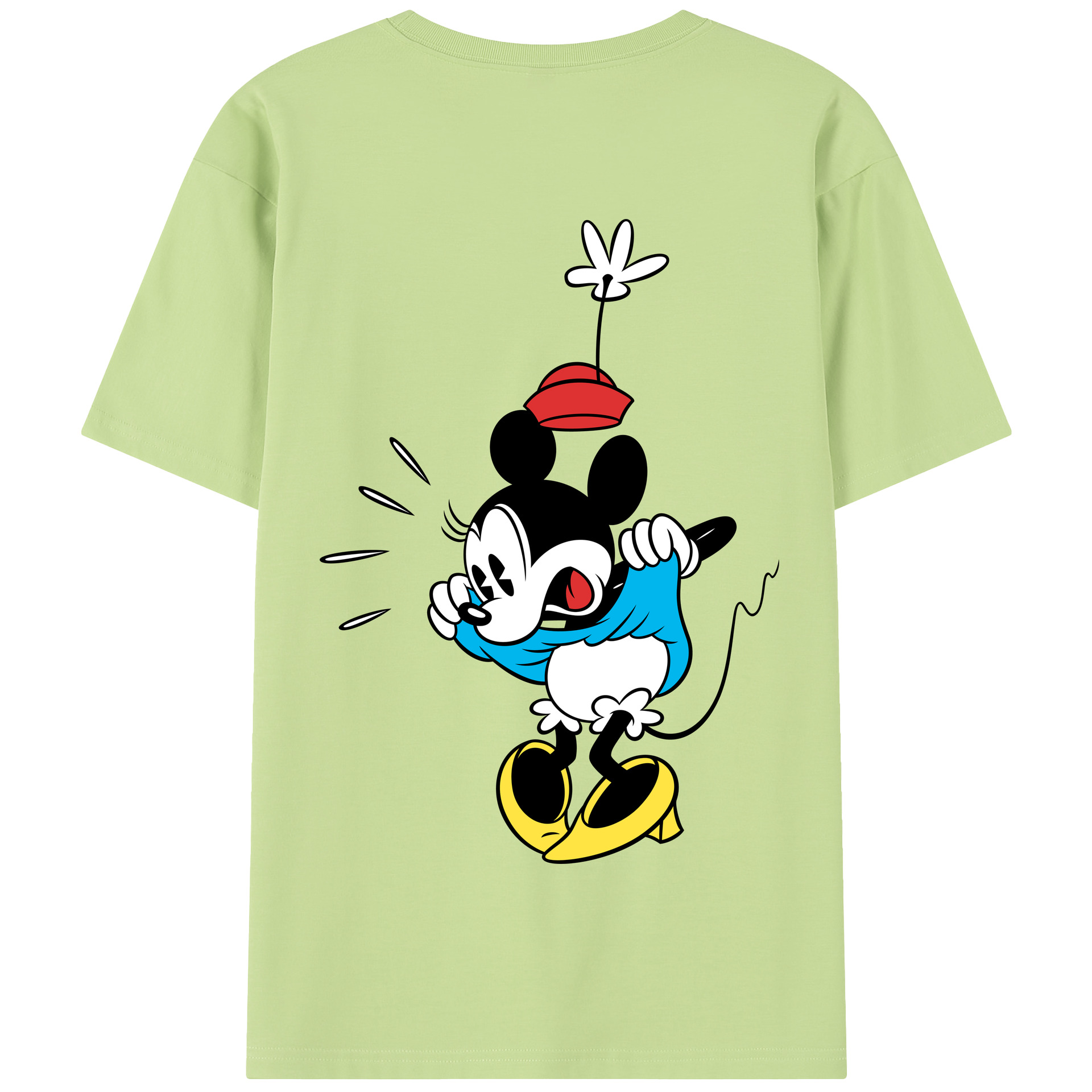 （画像用） ミッキーマウス Mickey Mouse 綿100％半袖Tシャツ（背面プリント）